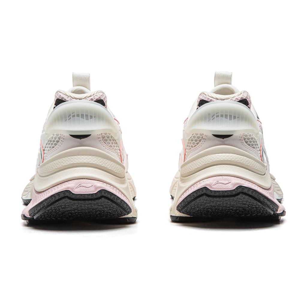 Li Ning Xingji Cushioning Abrasion Resistant Breathable Low top Chunky Sneakers Women's White Pink AGCW088-1