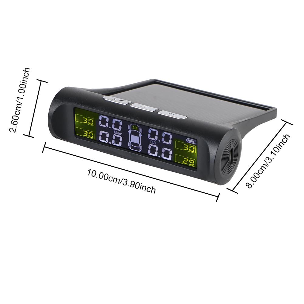 Tyre Pressure Monitoring System Car Accessories Tire Diagnostic Kit Digital LCD Display Solar TPMS