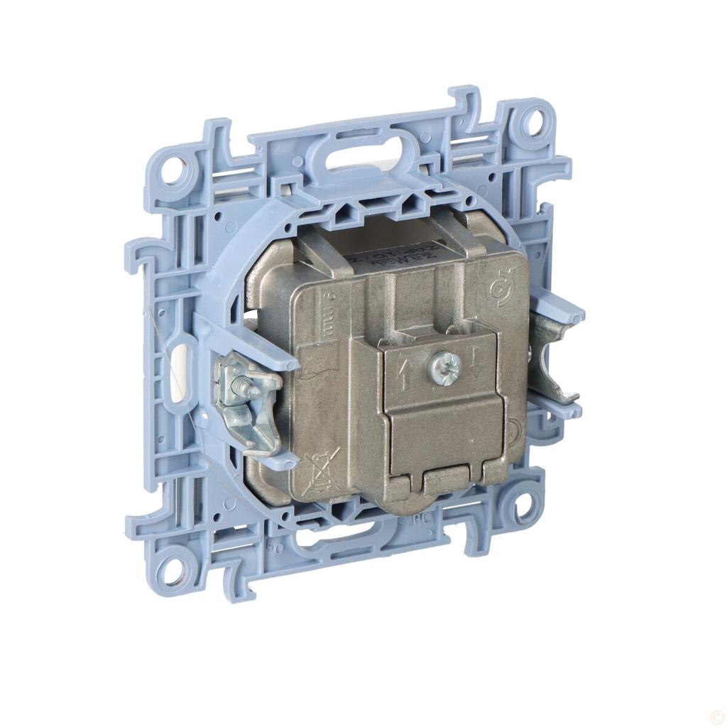 R-TV antenna socket, pass-through (module), TV and R attenuation: 10 dB, white Simon10