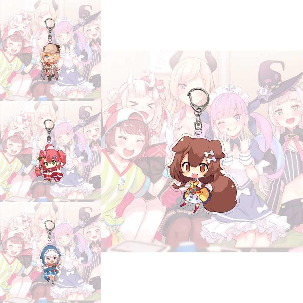 Stunning Hololive Vtuber Keychain Featuring Gawr Gura Mori Usada Fubuki Suisei For Anime Fans