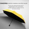 Solid Color Sunscreen Umbrella Windproof Hand Operated Parasol UV Protection Umbrella  Rainy Days