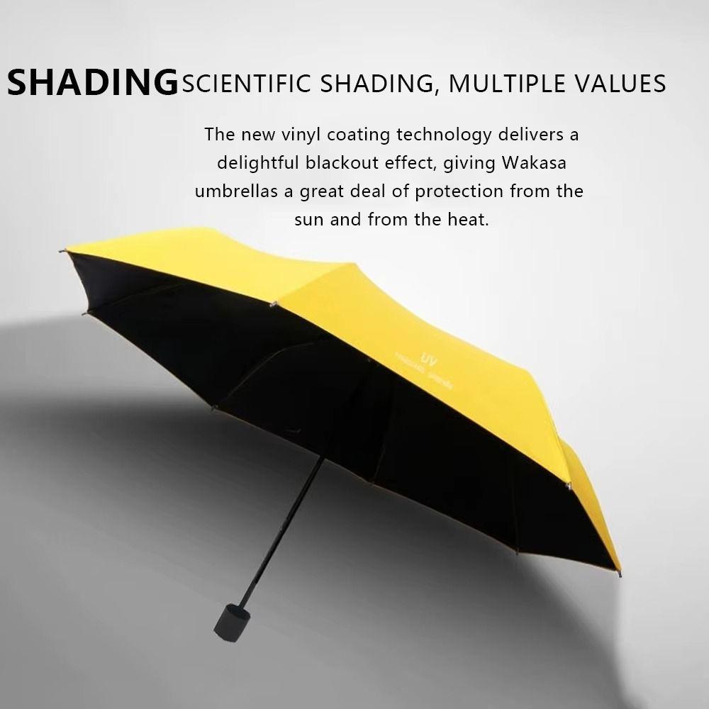 Solid Color Sunscreen Umbrella Windproof Hand Operated Parasol UV Protection Umbrella  Rainy Days