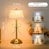 Luxury Rechargeable Small Lamp 3-color Changing Touch Stepless Dimmable Table  Bedside