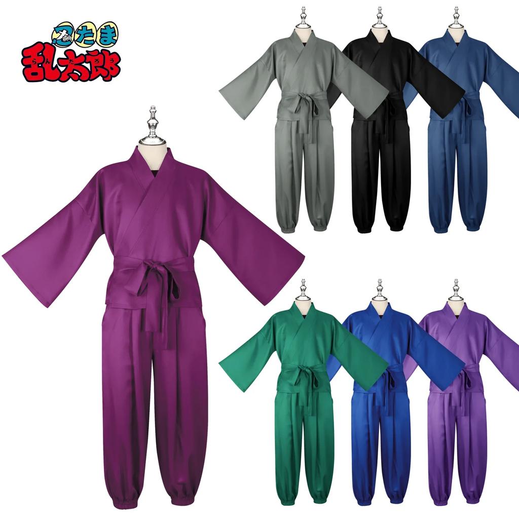 Anime Japanese Ninja Kids Cosplay Costume Full Set Multi-colored Clothes Women Man Cos Halloween Party Costume For Adult
