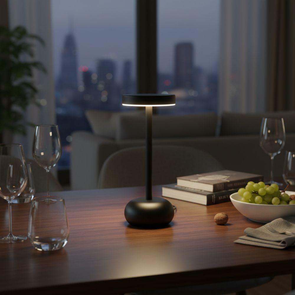 Metal Touch-Control Table Lamp Stepless Dimming USB Charging Reading Light Eye-Caring Smart LED Desk Lamp Restaurant Ambiance