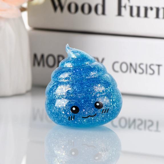 Neuheit Knet-Kacke Stressball Squishies Spielzeug Glitzer Lustig Dehnbar Quetschbar Fidget Spielzeug Für Erwachsene Scherzartikel zum 1. April Geschenk