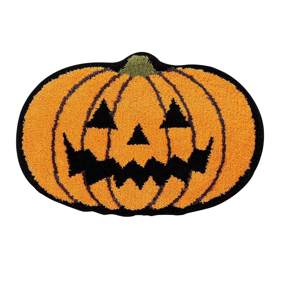 60x90cmHalloween Pumpkin Decoration Porch Door Mat Dirt-resistant And Easy To Care For Carpet