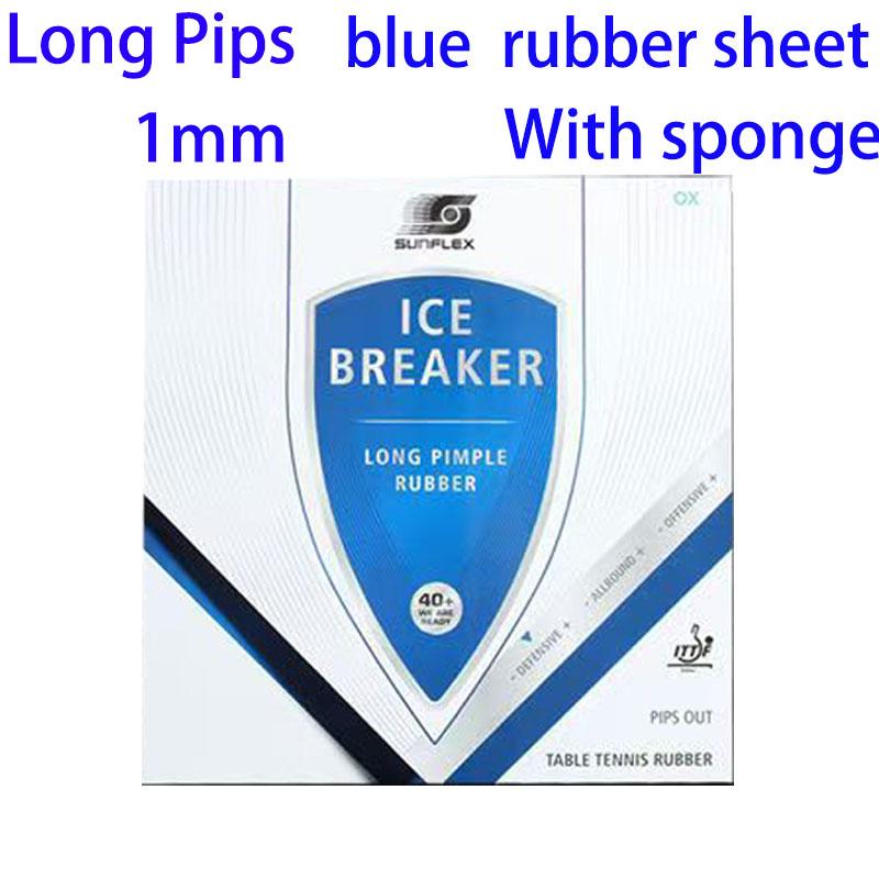 SUNFLEX ICE BREAKER Stolní tenisová potahová guma Dlouhé nopky OX 0.5/1mm Houba Schváleno ITTF Ping Pongová guma Ofenzivní Snadné ovládání