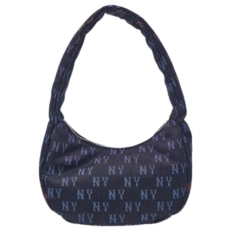 New MLB Polyester Handbag Regular Women's Indigo 3ABQL044N-BQL04