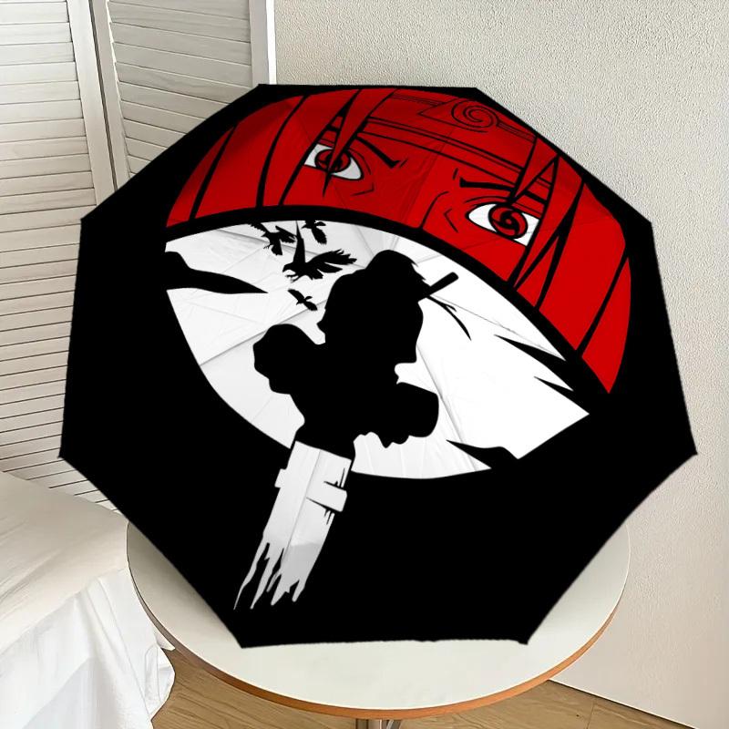 1PC Ninja Mask Automatic Open/Close Umbrella with Windproof, 8-Rib Sturdy Canopy, Durable Ribs, Fashionable Design, Outdoor Accessory, Fun Prin, Holid