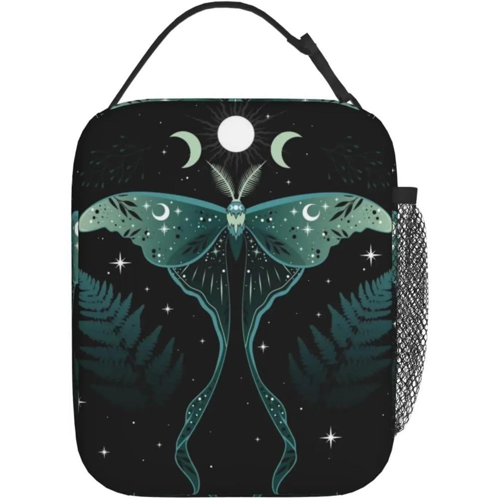 

Черная Моль Луна Изолированная Сумка Для Обеда Многоразовый Высококачественный Ланч-бокс Для Работы Школы Офиса Дорожная Сумка-тоут для Женщин и Мужчин 26x21x11CM чёрный