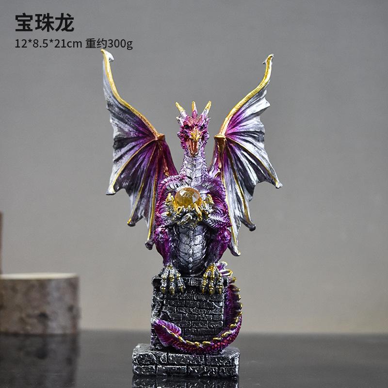 Cute Mythology Animal Statue Cerberus Dragon Griffin Ouroboros Dragon Eggs Resin Figurines Desktop Ornament Home Decorative