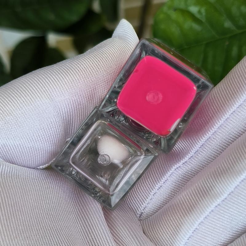 7ml Square PETG Clear Lip Gloss Tube, Thick Large Brush Applicator, Empty Refillable Lip Glaze Container
