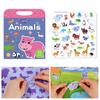 Reusable Sticker Book Educational Washable Jelly Fun Travel Sticker Activity Busy Book for Toddlers Kids
