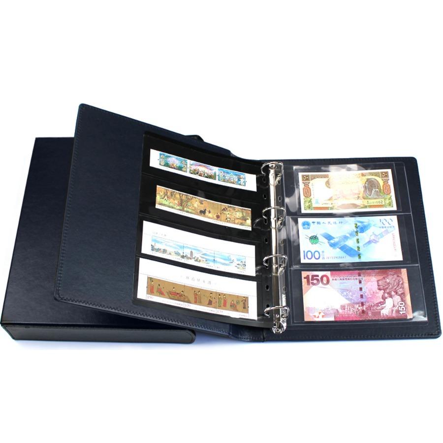 Large Capacity Stamp Collection Book, Paper Coin Collection Book, with Dust Cover, Expandable Capacity, Christmas Gift, Stocking Stuffers