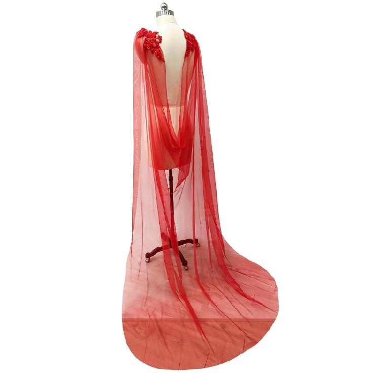 Delicato Scialle Staccabile Trasparente Lunghezza Cattedrale Accessorio Sposa Per Banchetti Ricevimenti