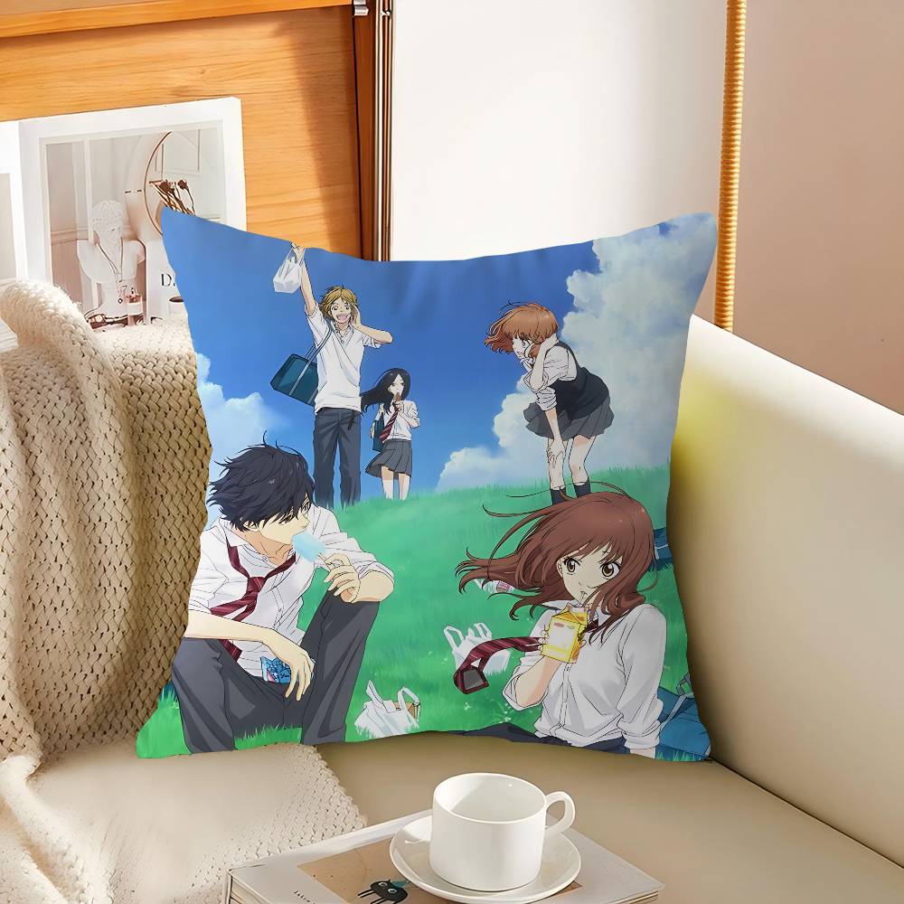 A-Ao H-Haru R-Ride Anime Pillow Covers Cartoon Sofa Decorative Home Double-sided Printing Short Plush Cute Cushion Cover