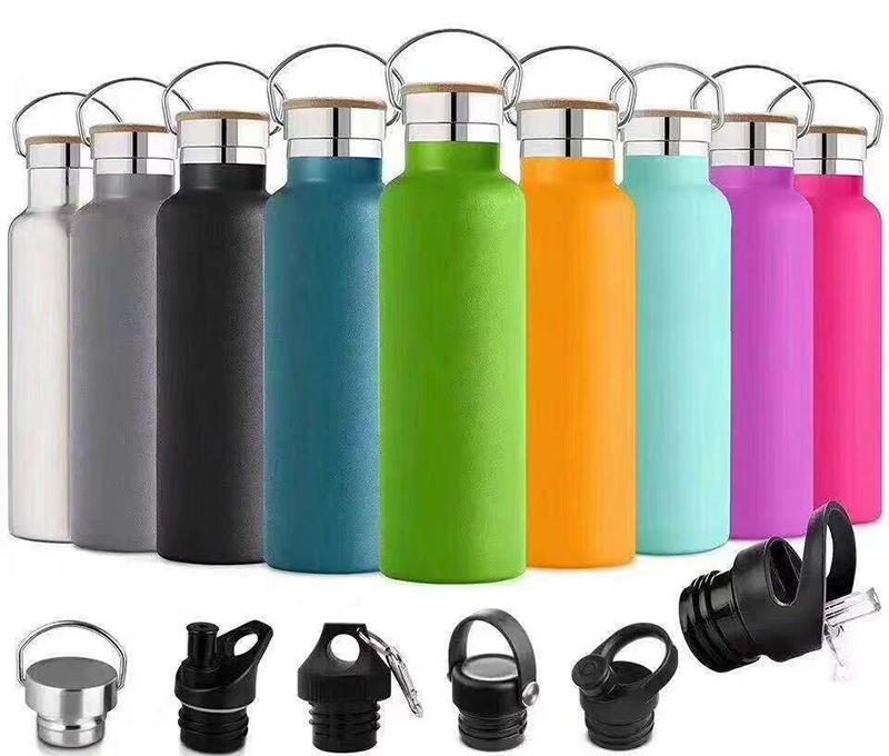 2025 Custom 350/500/600/750/1000ml Double Wall Stainless Steel Vacuum Flasks Thermos Water Bottle Easy to Carry Out