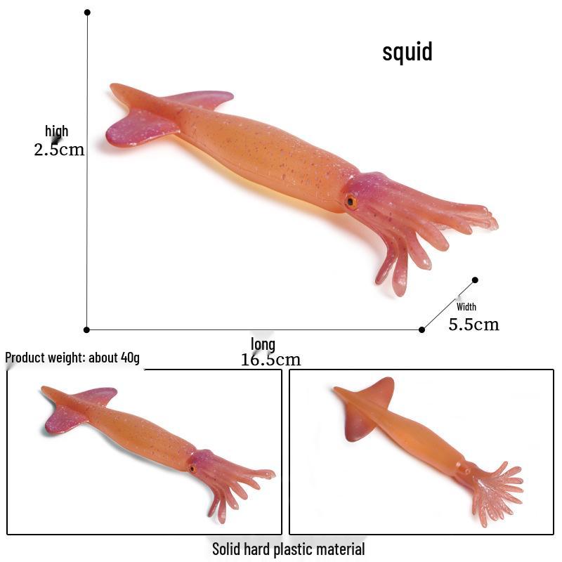 Marine Life Toy Set: Squid, Octopus & Jellyfish Figurines for Kids