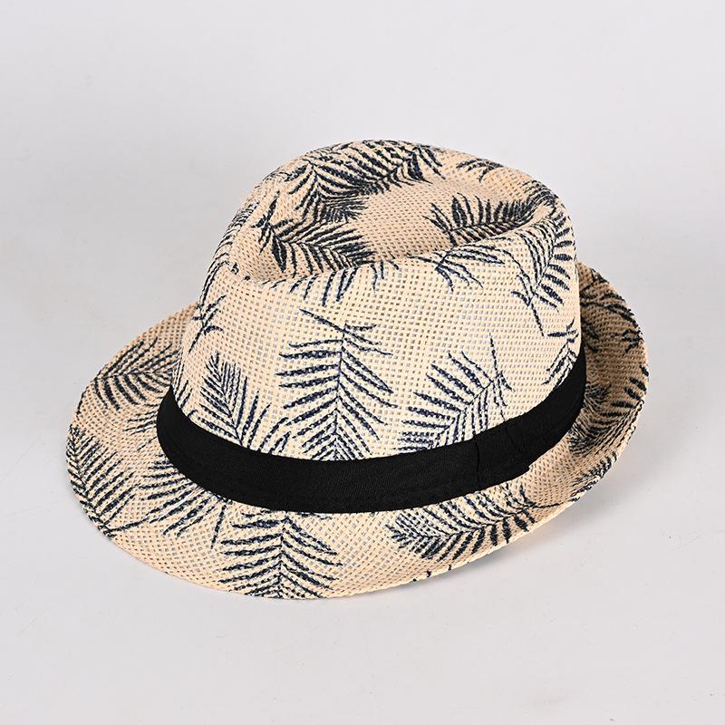 Hat Beach Wind Travel Sun Hat British Summer Female Print Papyrus Jazz Hat Breathable Sun Protection