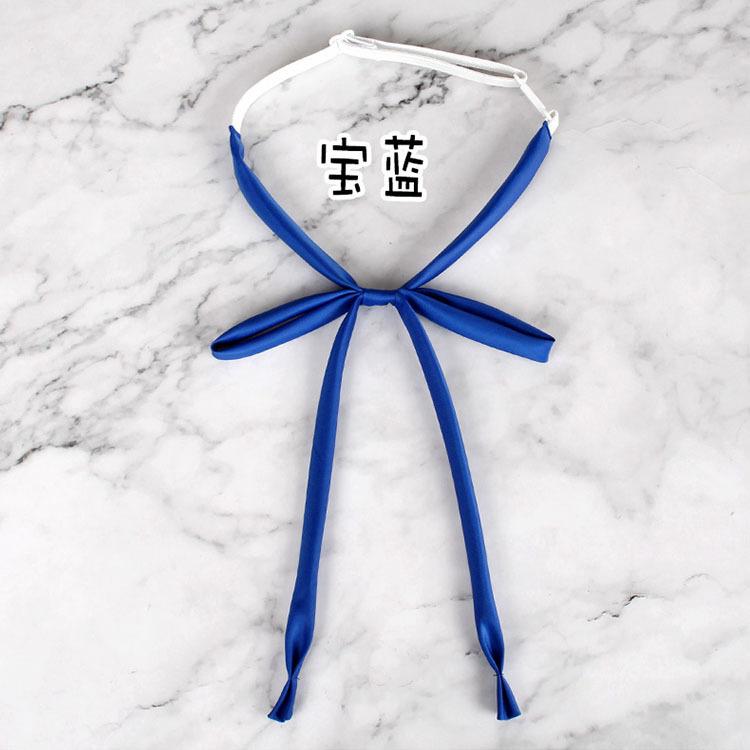 

JK Style Uniform Collar Bowties Female Student College Shirt Neck Ties Solid Color Red Black Bowknot Elegant Daily Neckwear Gift королівський синій колір