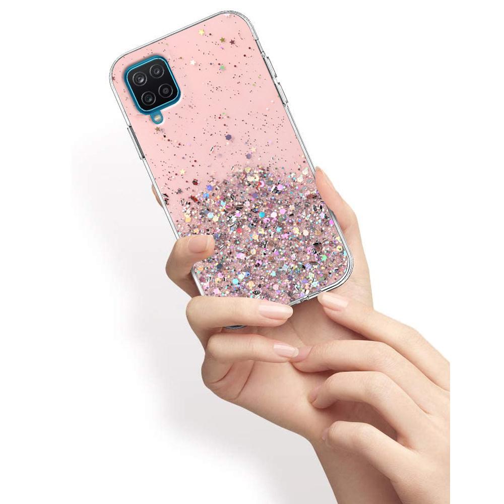 Hülle für Samsung Galaxy A12 / M12 / A12 2021, Glitzernd, Pink