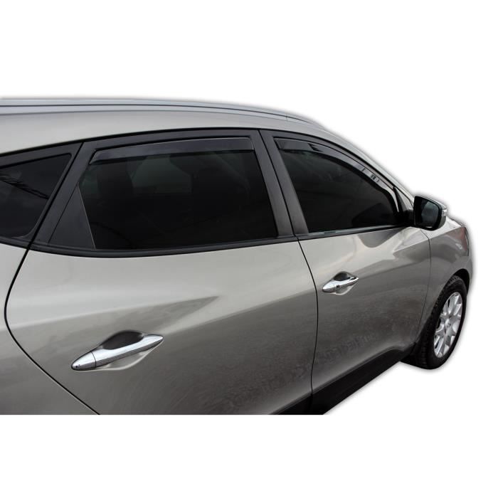 Air Deflectors - SCOUTT - Hyundai Ix35 - Smoked - Reinforced Acrylic - Easy Installation