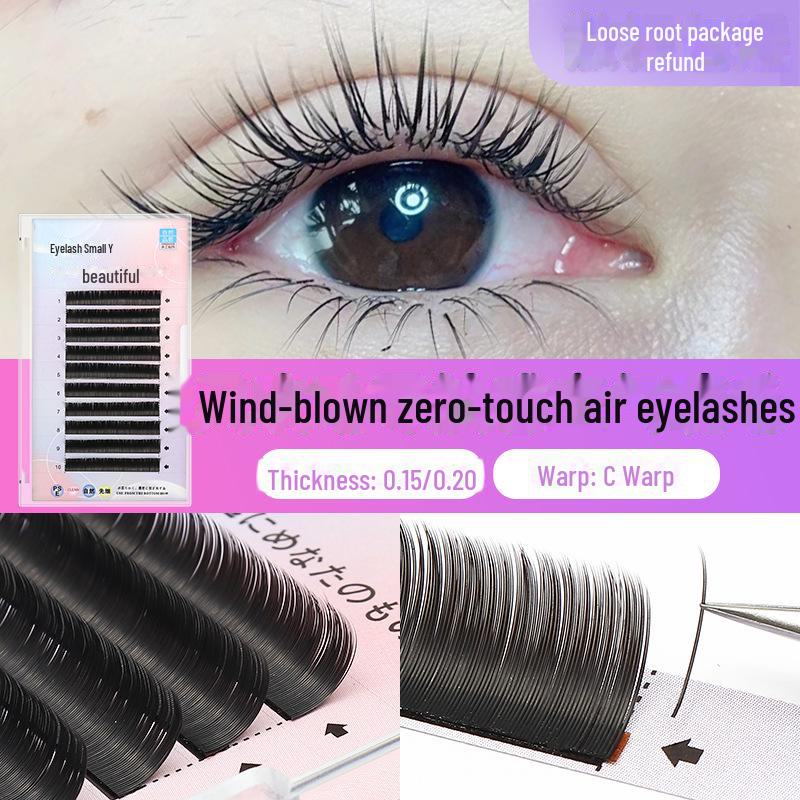 

Натуральные Мягкие Бархатные Накладные Ресницы - Длинные, Наращенные для Комического Эффекта 0.15B Curl