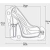 3D High Heel Chocolate Mold for Platform Heels, Birthday Cakes and Fondant Molds - Large Candy Mold