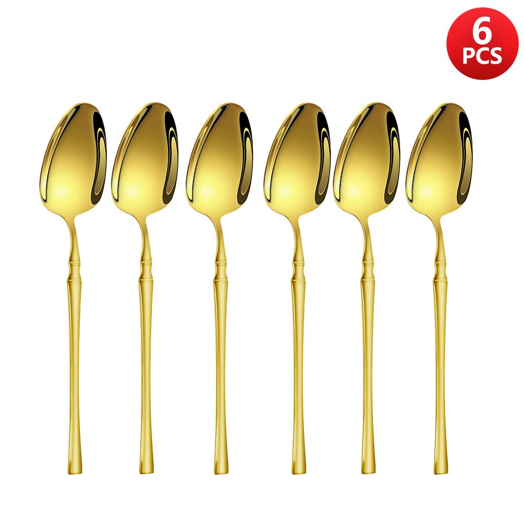 4/6/16/24pcs Stainless steel cutlery Small waist set Gold luxury cutlery Kitchen items include a knife, fork and spoon