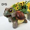 Schildkrötenstatue, Mini-Figur für den Garten, wasserdicht, UV-beständig, Mini-Größe, entzückende Tierstatue in Schildkrötenform, Hof-Ornament