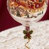 Klares Borosilikatglas Weihnachts-Stielweinglas, Schneemann/Weihnachtsmannkranz/Elch/Weihnachtsbaum Handbemalt, Einzigartige Austauschgeschenke Kreatives Stielglas