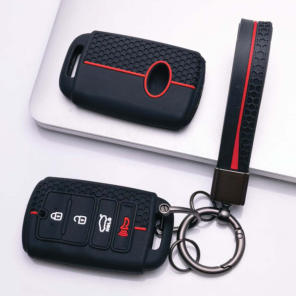 Key Fob Cover for Hyundai with Keychain Anti-Scratch Guard Shockproof Protection Soft Grip Texture Responsive Button Touch Dust Resistant Cover