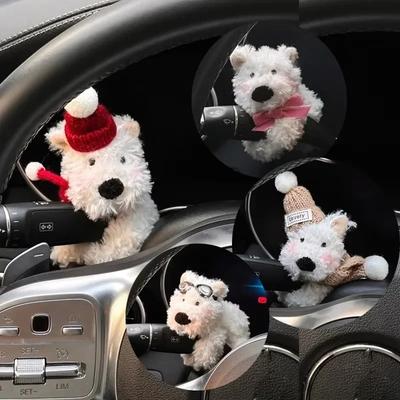 Auto Dekoration Puppen Plüsch Hund Clutch Dekoration Auto Innenraum Dekoration Blinker Schalter Ornamente Auto Scheibenwischer Kawaii Hund