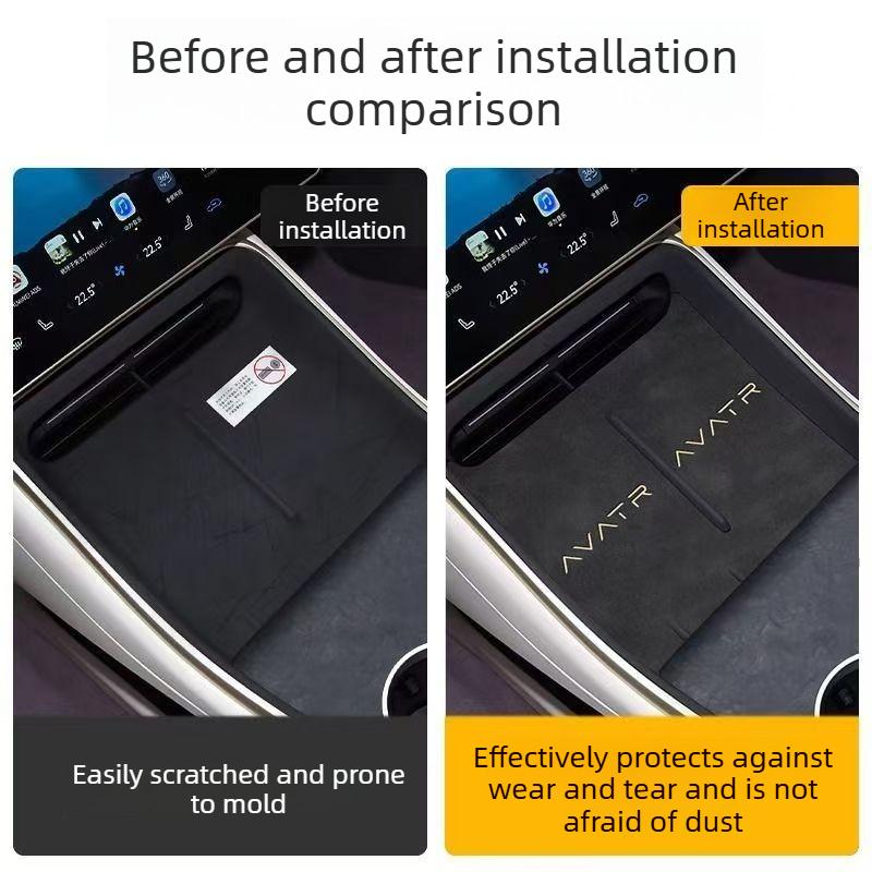 Suitable for Avatr 11 center console silicone pad wireless charging water cup protective pad automotive parts