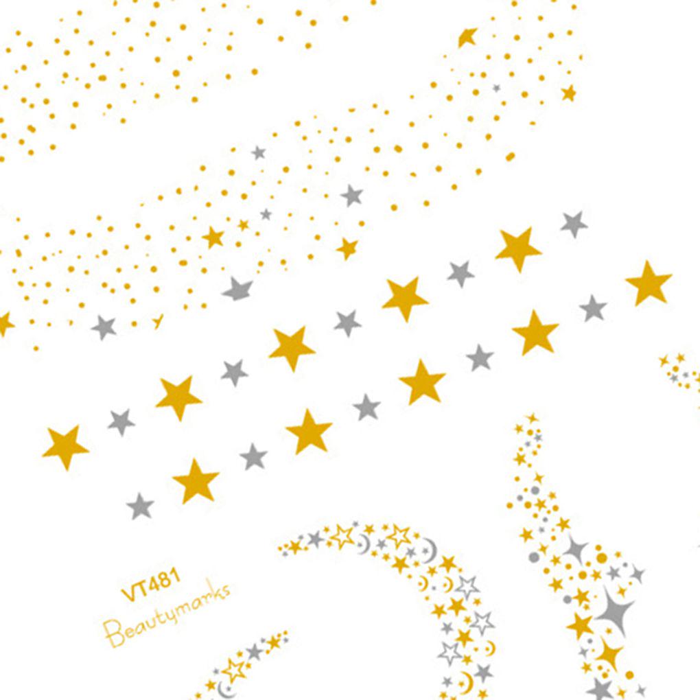 2Pcs Waterproof Temporary Body Art Gems Bronzing Freckles Face Stickers