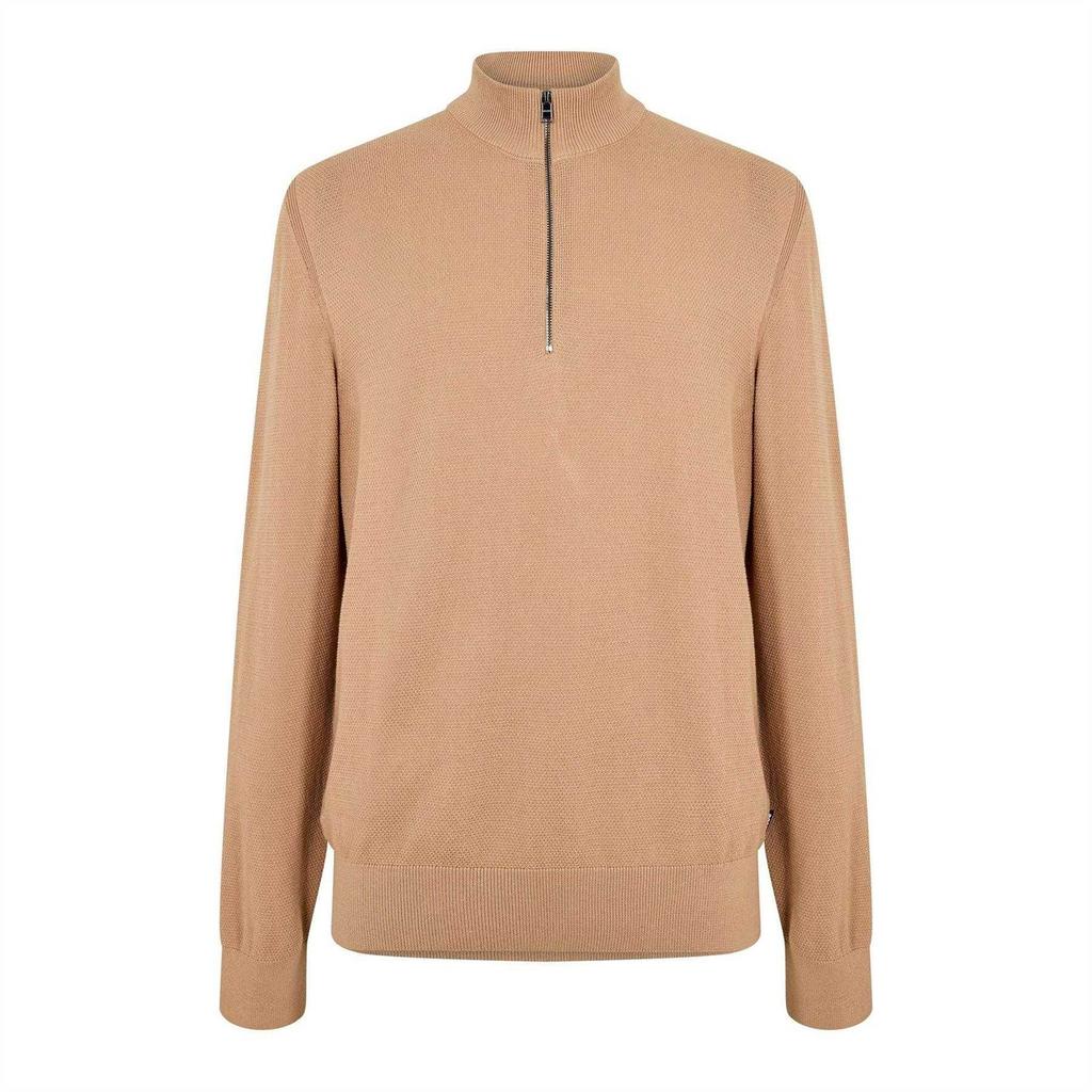 BOSS Mens Ebrando-P Knitted Half Zip Jumper