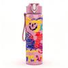 1PC Colorful Bear Team Art 750ml Color Plastic Sports Water Bottle Leakproof Flip Straw Lid Suitable for Sports Office Home Use