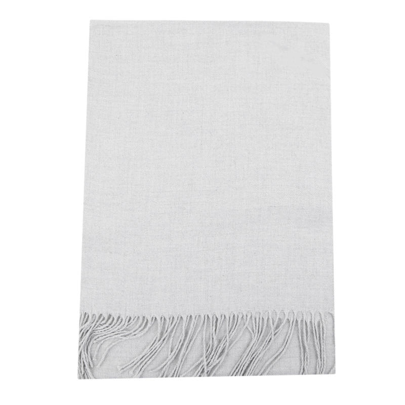 Women Elegant Windproof Shawl Winter Lengthened Thickened Imitation Cashmere Solid Color Scarf