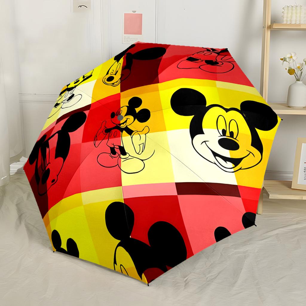 Minnie Mouse Fantasy Art Outdoor Automatic Umbrella with 8-Rib Durable All-Season Travel Elegant Women's Umbrella Best for Christmas