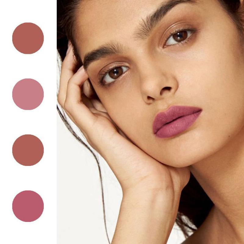 Sada 4 tenkých rtěnek Pevný lesk na rty Matný / Hydratační make-up na rty Kosmetika Dárek pro dívky ženy 1,5 g*4 Kosmetika Make-up