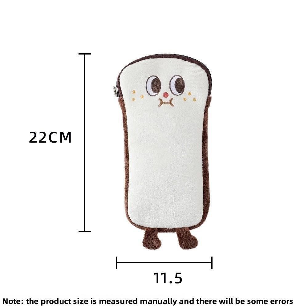 Portable Sanitary Pad Storage Bag Cartoon Toast Multi-function Makeup Bag Large Capacity Stationery Bag