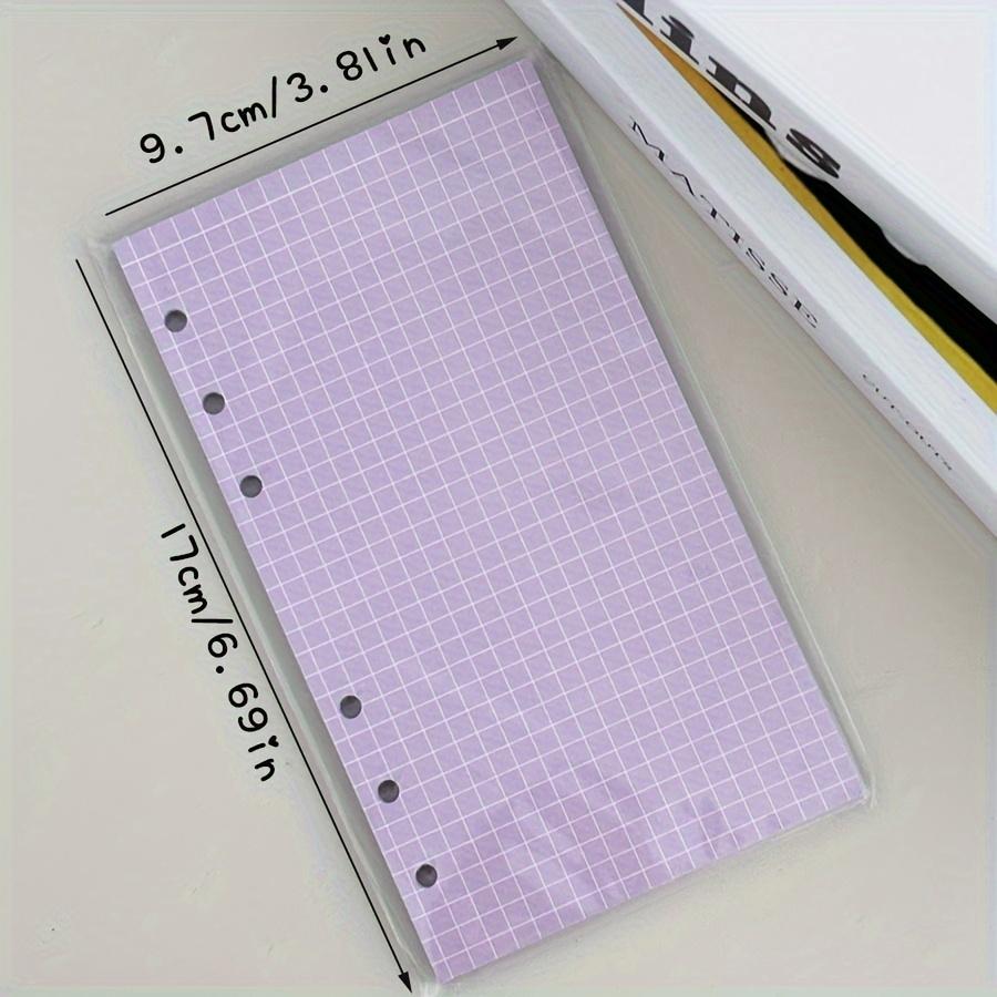 6-hole 40-page A6 Notebook with Color Refill, Grid/horizontal Line/blank Notebook Inner Core