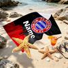 Custom Name Personalized FC Bayern Print Beach Towel, for Trip Camping Beach Party Home Decor, Birthday Gift for Family & Friends
