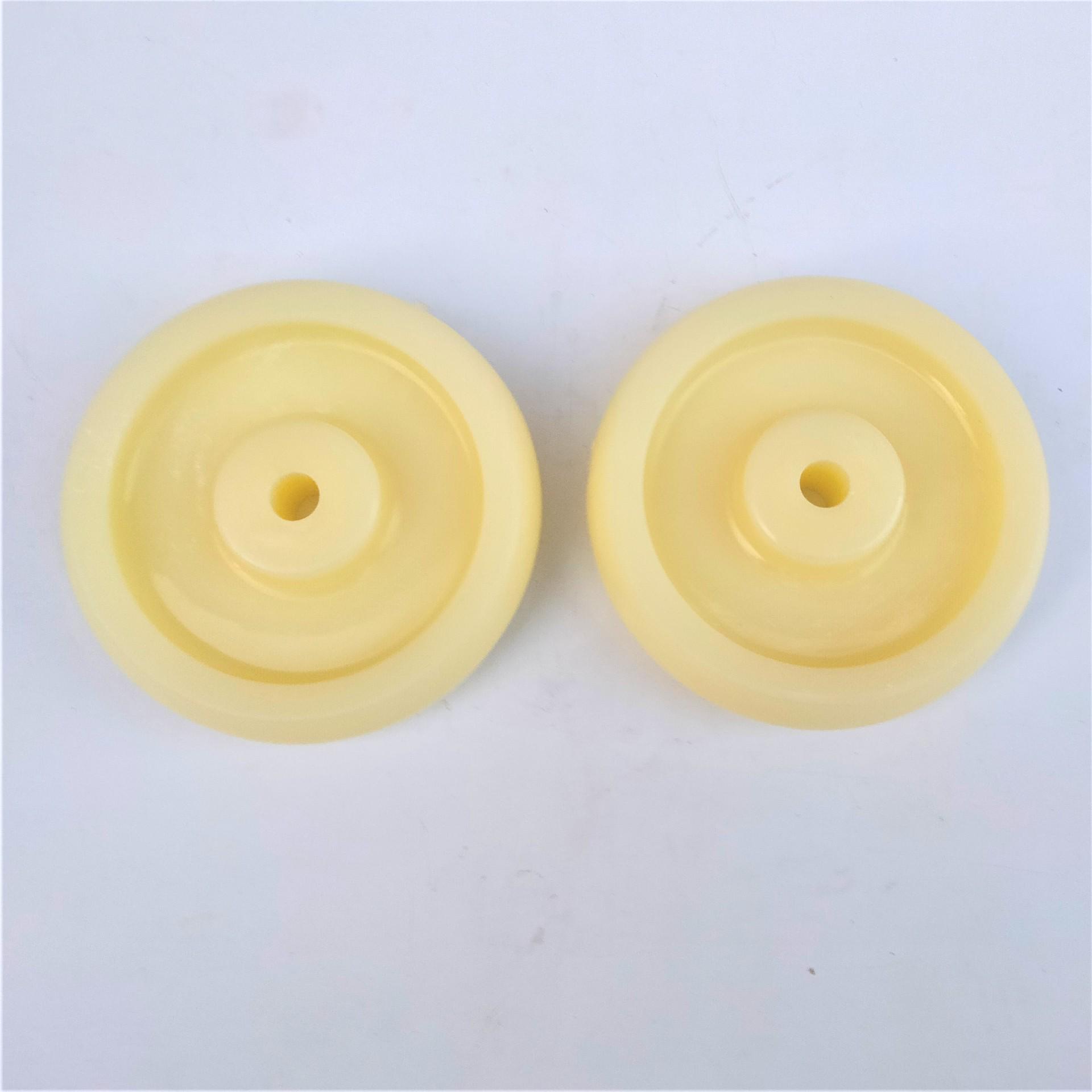 5-Inch White Nylon Perforated Caster Wheel Single Fat Boy Wheel