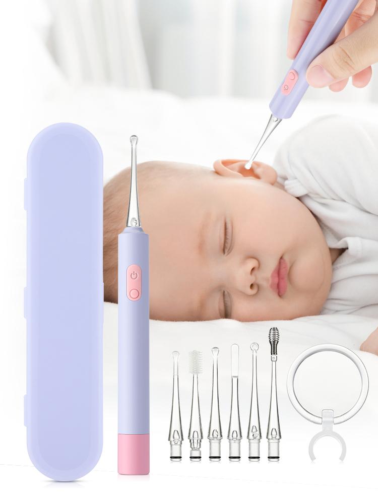 Luminous Ear Spoon with Magnifier Ear Wax Removal Tweezer Ear Cleaner Earpick LED Light Endoscope Penlight Rechargeable Ear Care