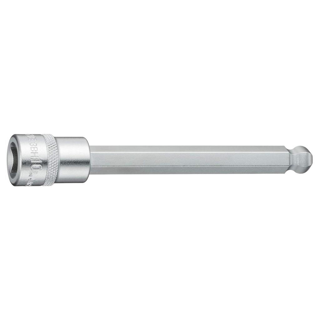Tone Long Ball Point Hexagonal 10mm Width HP3BH-10L Socket, 9.5mm (3/8") Drive,