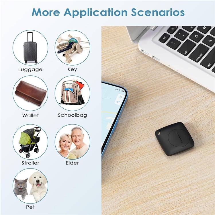 Smart Bluetooth GPS Tracker Work with Apple Find My APP ITag Anti Lost Reminder Device MFI Rated Locator Car Key Pet Kids Finder