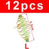 Bimoo 12PCS Method Feeder Bait Cage for Carp Fishing Rig Saltwater Bottom Rigs Making Accessories