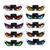 Energy Saving Car Decorations LED Warning Light with Animated Devil Eyes Shape, Solar Powered/Type-C Eye Led Accessories Charging Windshield